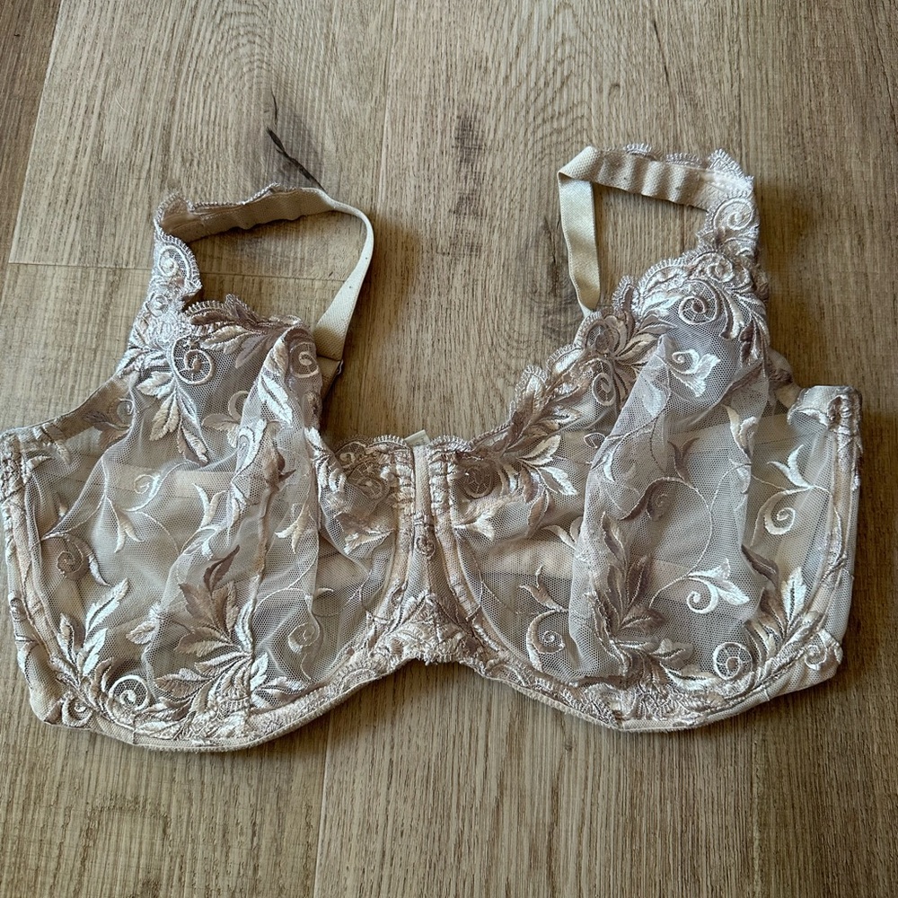 Elegant Cream Lace Bra